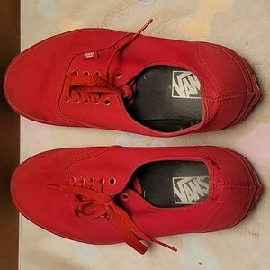 Solid Red Vans
